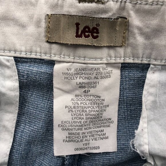 Lee Womens Capri Jeans Size 4P Straight Leg Blue Denim Casual Classic Summer - Picture 3 of 10